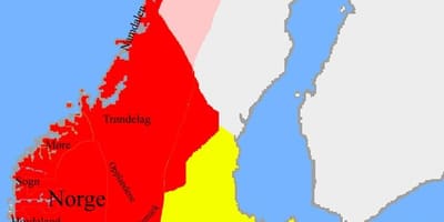 Карта кордонів Норвегії