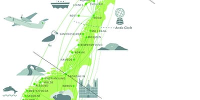 Національний туристичний маршрут Норвегія карті