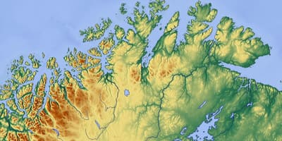 Північна Норвегія карті