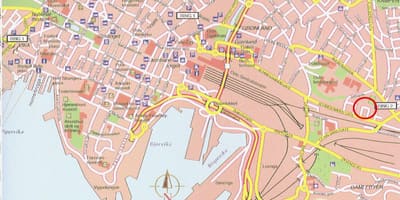 Карта Осло-центр міста Норвегії 